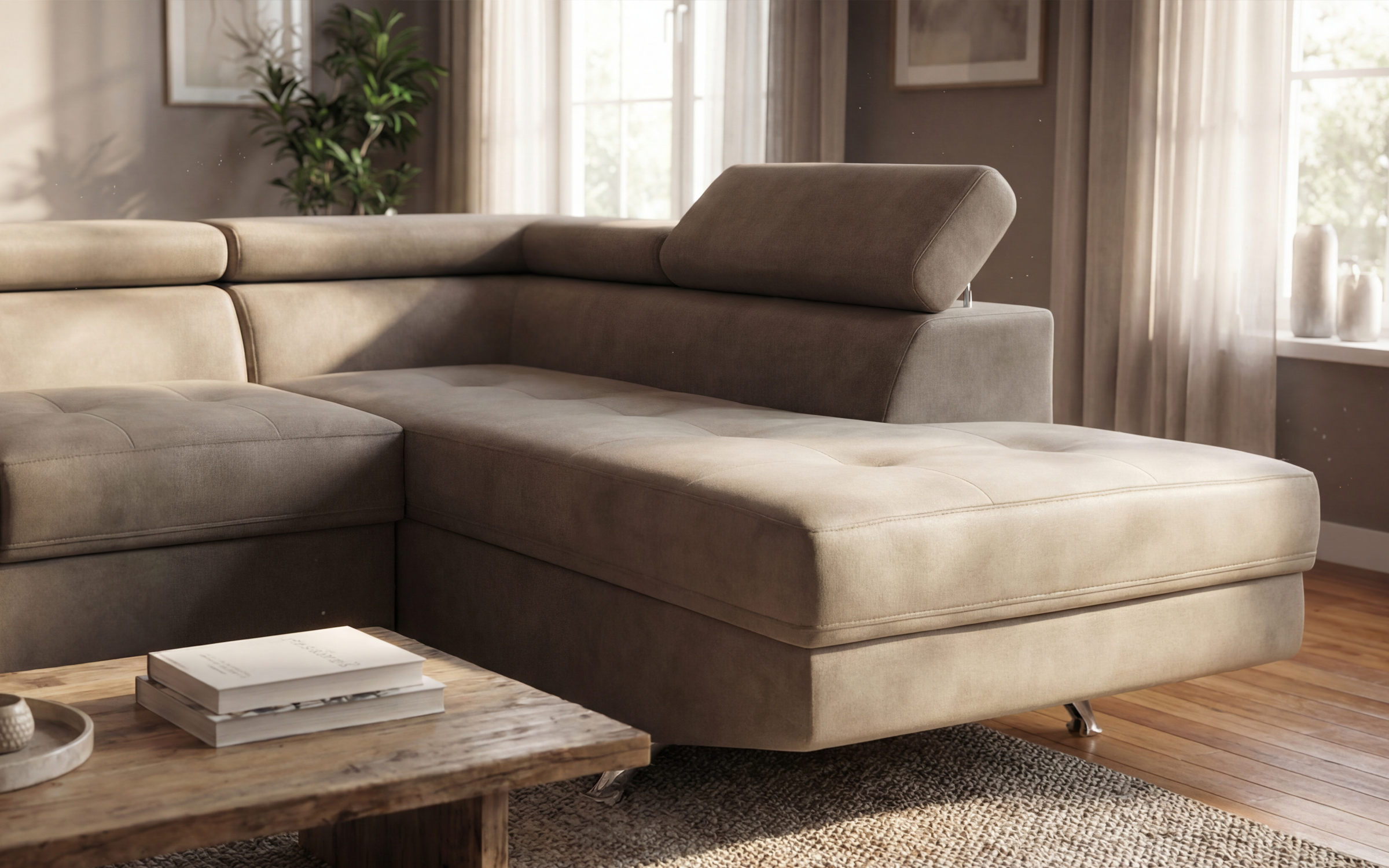 Coltar extensibil Bark M, bej inchis  3